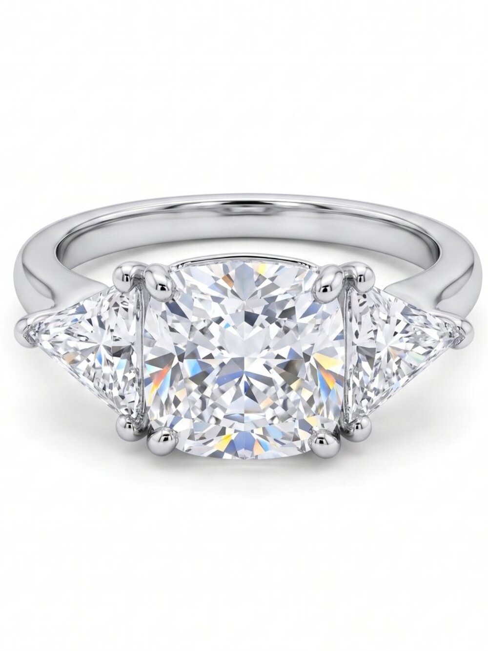18K Cushion Cut Engagement Ring